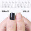 Picture of HiMo 10PC Plastic Acrylic Nail Art Soak Off Cap Clip UV Gel Polish Remover Wrap Tool (White)