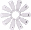 Picture of HiMo 10PC Plastic Acrylic Nail Art Soak Off Cap Clip UV Gel Polish Remover Wrap Tool (White)