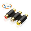 Picture of Cable Matters 5-Pack Gold Plated 3-RCA Coupler