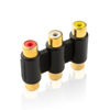 Picture of Cable Matters 5-Pack Gold Plated 3-RCA Coupler