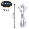 Picture of Ubramac 3Pack Phone Cord Phone Telephone Extension Cord 6.6ft Cable Line with Standard RJ11 6P4C Plugs for Landline Phone and Fax,(White, 6.6Feet)