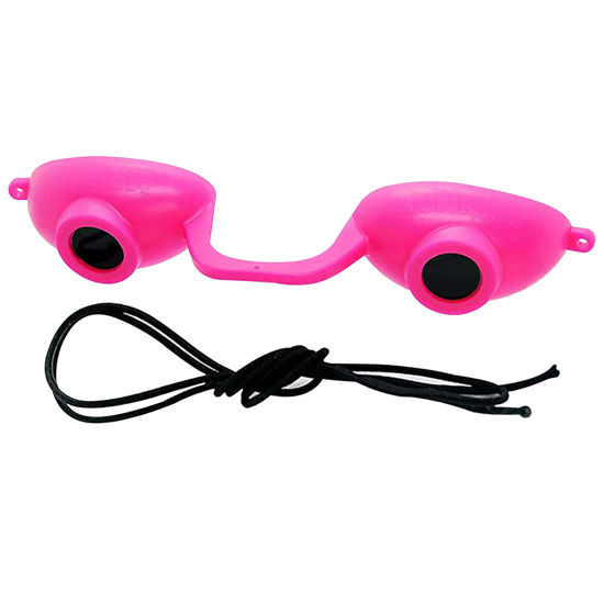 Picture of Super Sunnies Evo Flexible Tanning Bed Goggles UV Eye Protection Glasses Pink, FDA Compliant