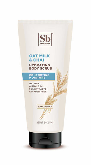 Picture of Soapbox Gentle Exfoliating Body Scrub - Oat Milk & Chai - 6oz - Moisturizing Body Scrub for Visibly Smoother Skin with Coconut Oil and Oat Milk