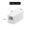 Picture of LanSenSu RJ11 Coupler, Straight Telephone Inline Coupler RJ11 6P4C Inline Keystone Jack Female to Female Straight Telephone Cable Cord Extension Adapter White 3 Pack