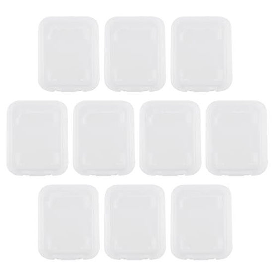 Picture of Framendino, 10 Pack Standard SD SDHC Memory Card Case Holder Plastic MicroSD SDXC MMC Duo Box Clear MicroSDHC MicroSDXC Storage Boxes Transparent