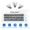 Picture of Individual Lashes 30 Root 12-16mm Cluster Eyelashes C Curl 0.07mm Eyelash Extension 30D Soft Lightweight Professional Makeup Handmade Individual Cluster Eye Lashes(Cluster Lashes-30D-0.07-C,14mm)