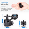 Picture of Mini Ball Head VIELKNOV Low Profile Small Ball Head with 1/4" Hotshoe, 360 Degree Rotatable CNC Aluminum Small Tripod Head for Digital Cameras, Mini SLRs, Tripods Camcorder Light Stand, Max Load 11lb