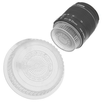 Picture of Fotodiox Designer (Clear) Lens Rear Cap Compatible with Canon EOS EF and EF-S Lenses