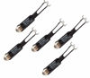 Picture of 5 Pack 75 Ohm to 300 Ohm UHF VHF FM Antenna Adapter Matching Transformer Converter F Type Female TV Coax Connector Plug for Cable Wire Coaxial F Pin Antenna Jack