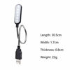 Picture of VOKARO USB Reading Light, Portable Bendable LED Lamp for Laptops, Mobile Power, Emergency (Black)