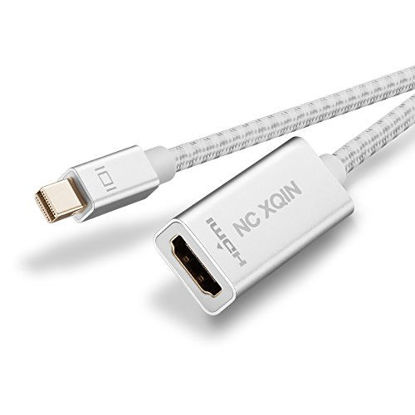 Picture of Thunderbolt to HDMI Adapter, NC XQIN Mini DisplayPort to HDMI Adapter for Apple MacBook Air/Pro, iMac, MacBook Pro,Projector and More 0.8ft