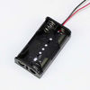 Picture of DaierTek 2Pcs AA Battery Holder 2 x 1.5V Plastic Battery Case Box 3V Black with Wire Leads