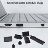 Picture of 13 Pcs USB Port Cover, Silicone USB Cap Cover Anti-Dust Protector Port for PC Laptop USB Female Plug, VGA, HDMI, RJ45, SD Card, Headphone Ports Dust Stopper,Black(Universal Computer dust Plugs)