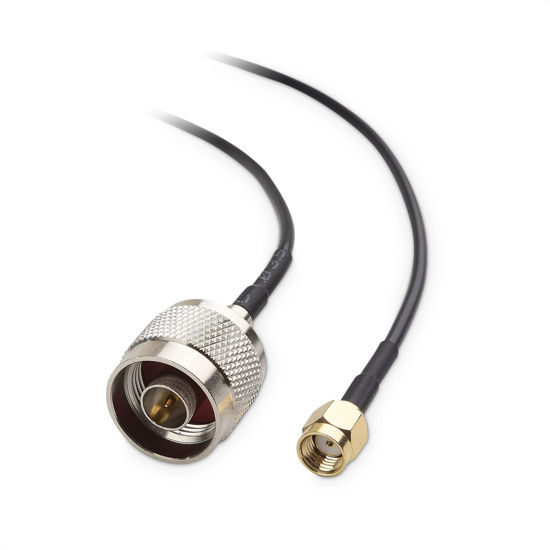 Picture of Cable Matters RP-SMA Male to N-Type Male Coax Cable Adapter 6 ft in Black (RP-SMA to N-Type Cable, N-Type to RPSMA/Coaxial Cable Adapter Cable)