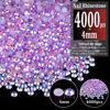 Picture of 4000pcs 4mm Resin Rhinestones Bulk, Lavender Purple AB Flatback Round Jelly Rhinestones Bedazzling Non Hotfix Crystal Gems Large Quantity Wholesale for DIY Crafts Clothes Tumblers Face Makeup Manicure