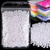 Picture of 4000pcs 4mm Resin Rhinestones Bulk, White Flatback Round Jelly Rhinestones Bedazzling Non Hotfix Crystal Gems Large Quantity Wholesale for DIY Crafts Clothes Bottles Tumblers Face Makeup Manicure