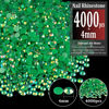 Picture of 4000pcs 4mm Resin Rhinestones Bulk, Dark Green AB Flatback Round Jelly Rhinestones Bedazzling Non Hotfix Crystal Gems Large Quantity Wholesale for DIY Crafts Clothes Tumblers Face Makeup Manicure