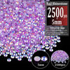 Picture of 2500pcs 5mm Resin Rhinestones Bulk, Lavender Purple AB Flatback Round Jelly Rhinestones Bedazzling Non Hotfix Crystal Gems Large Quantity Wholesale for DIY Crafts Clothes Tumblers Face Makeup Manicure