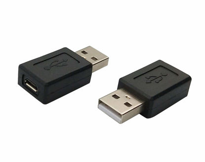 Picture of USB 2.0 Male to Micro USB Female Connector Adapter (2 Pack)