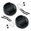 Picture of ZZJMCH 2 Pack 37mm Center Pinch Front Lens Cap Compatible with Olympus Canon Nikon and Other Brand of Lenses with 37mm Filter Thread, Replaces Olympus LC-37B Front Lens Cap