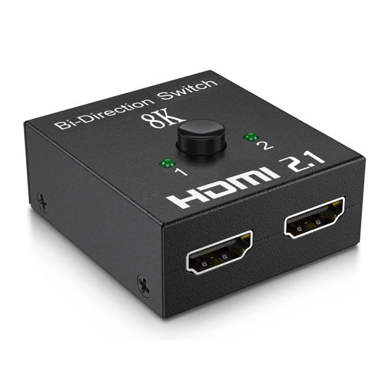 Picture of 8K HDMI Switch, KotiSIG 2-in 1-Out Bi-Directional hdmi 2.1 Switch Selector Box HDMI Supports 8K 4K 2K 3D HD 1080P for Xbox/PS-4/ HDTV