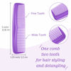 Picture of 12 Pieces Hair Combs Set Pocket Fine Plastic Hair Combs for Women and Men, Fine Dressing Comb (Purple)