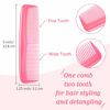 Picture of 12 Pieces Hair Combs Set Pocket Fine Plastic Hair Combs for Women and Men, Fine Dressing Comb (Pink)