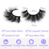 Picture of 3D Mink Lashes Fluffy False Eyelashes Dramatic Long Thick Fake Eye Lash Wispy 7 Pairs Strip Lashes Pack