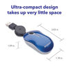 Picture of Verbatim Wired Optical Computer Mini USB-A Mouse - Plug & Play Corded Travel Mouse - Blue 98616