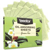 Picture of Teenitor Oil Blotting Sheets, 100 Sheets Green Tea Oil Absorbing Tissues Paper, Large 10cmx7cm Oil Blotters