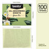 Picture of Teenitor Oil Blotting Sheets, 100 Sheets Green Tea Oil Absorbing Tissues Paper, Large 10cmx7cm Oil Blotters