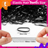 Picture of Black Hair Elastics,Teenitor 300 Rubber Bands Soft Elastic Bands Hair Braids