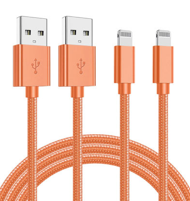 Picture of Hi-Mobiler MFi Certified Lightning Cable 2Pack 6FT iPhone Charger Nylon Braided High Speed Data Sync Cord Fast Charging Long Cord Compatible iPhone 13/12/11Pro Max/11Pro/11/XS/Max/XR/X/8/8P/7 More