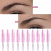 Picture of Tbestmax 100 Disposable Eyelash Brush Mascara Wands Spoolies for Eye Lashes Extension Eyebrow and Makeup Pink