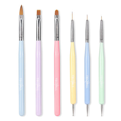 5PCS Dotting Pens with 3 PCS Nail Painting Brushes, Nail Art