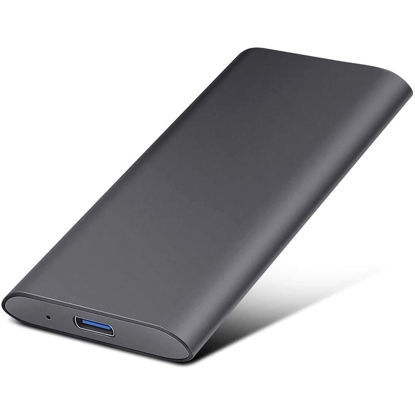 Picture of POENOWNE External Solid State Drive 2000GB high Speed USB 3.1 Type-C Protable External SSD Protable Hard Drive External SSD Compatible with PC, Laptop, Desktop and Mac (Black)