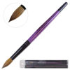 Picture of PANA Pure Kolinsky Hair Acrylic Nail Brush - Round Shape Black Ferrule with Purple Wood Handle (Size 14) - Nail Brush for Acrylic Nail Application, Nail Extension, Manicure Pedicure Salon Beginner and Professional