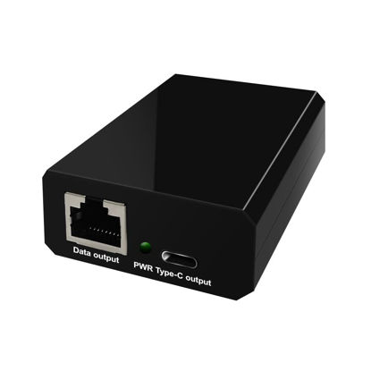 Picture of HYN@NET 60W Gigabit PoE++ Splitter IEEE802.3bt to USB-C Power Adapter Output 5V/9V/12V/15V/20V for Raspberry Pi 4,Eero,Laptop,Google Mesh,Phone,Tablets,Google Pixel