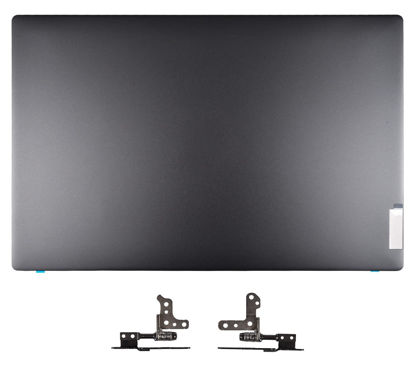 Picture of Replacement LCD Back Cover Top Lid with Hinges for Lenovo ideapad 5-15IIL05 5-15ARE05 5-15ITL05 Series Laptop, New ideapad 5-15IIL05 5-15ARE05 5-15ITL05 Back Cover P/N: 5CB0X56073 AM1K7000310, Gray