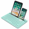 Picture of Bluetooth Keyboard, Jelly Comb Multi-Device Universal Bluetooth Rechargeable Keyboard with Integrated Stand for iPad Tablet Smartphone PC MacBook Android iOS Windows Devices-B046 (Mint Green)