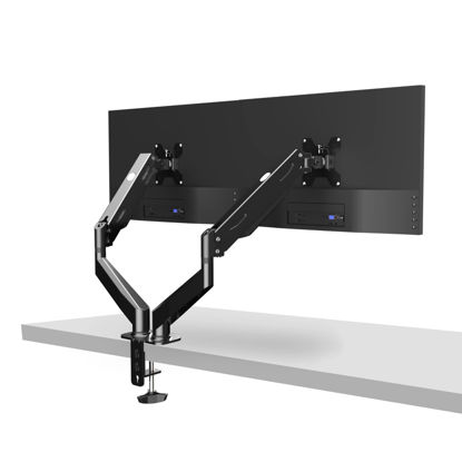 Picture of Pholiten Dual Monitor Stand,Monitor Mounts for 2 Monitors,Double Monitor Stand for Desk,Monitor Stands for 2 Monitors,Gas Spring Dual Monitor Arm ,Dual Monitor Desk Mount for 17- 27'' Screens,MD800