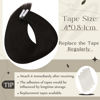 Picture of Full Shine Tape in Hair Extensions Remy Human Hair 16 Inch Seamless Pu Tape in Extensions Off Black Color 1B Real Hair Extensions Thick End PU Skin Weft 20 Pieces 50 Grams