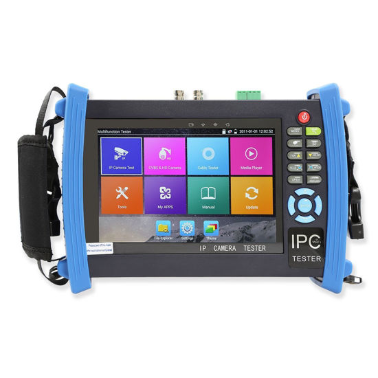 Picture of Wsdcam 7 Inch Retina Display IP Camera Tester CCTV Tester CVBS Analog Tester with POE/IP discovery/8G TF Card/4K H.265/HDMI In&Out/RJ45 TDR/Firmware Update Upgraded 8600-Plus