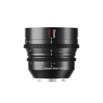 Picture of 7artisans 35mm T2.0 Large Aperture Full Frame Cine Lens Compatible for Nikon Z-Mount, Manual Focus Low Distortion Cinema Lens Mirrorless Cameras for Nikon Z5 Z6 Z7 Z9 Z50 Z6II Z7II ZFC, Black