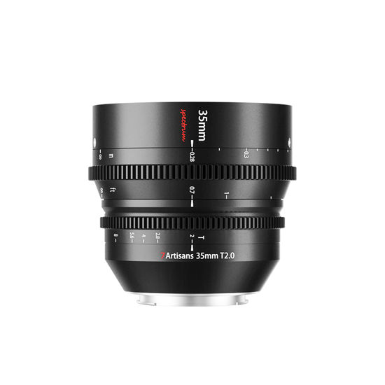 Picture of 7artisans 35mm T2.0 Large Aperture Full Frame Cine Lens L-Mount, Manual Focus Low Distortion Cinema Lens Mirrorless Cameras Compatible for Sigma FP, Panasonic S1 S1H S5, Leica SL SL2, Black