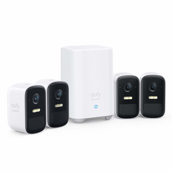 Picture of eufy Security, eufyCam 2C 4-Cam Kit, Wireless Home Security System with 180-Day Battery Life, HomeKit Compatibility, 1080p HD, IP67, Night Vision, No Monthly Fee