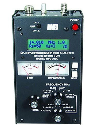 Picture of MFJ-269D MFJ269D Original MFJ Antenna and SWR Analyzer - HF/VHF/220MHz/UHF.100-230, 415-470MHz, Black, Medium