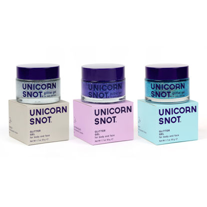 Picture of Unicorn Snot Holographic Body Glitter Gel for Body, Face, Hair - Vegan & Cruelty Free - 1.7 oz (Disco, UV, Sky)