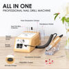 Picture of Subay Professional Electric Nail Drill Machine, 30,000RPM Electrical Nail Efile Kit for Acrylic Nails, Gel Nails, Manicure Pedicure Polishing Tools for Professional Salon Use, Golden