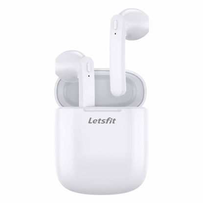 Picture of Wireless Earbuds, Letsfit Bluetooth 5.0 Headphones True Wireless HD Stereo Sound Earbuds, in-Ear Headset 30h Playtime with Built-in Microphone Portable Charging Case